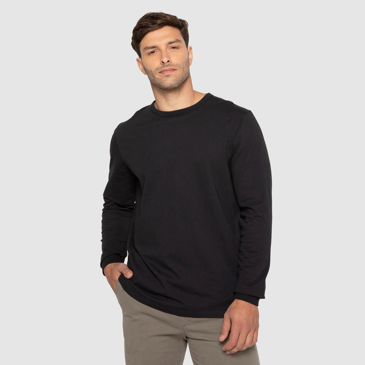 POLERA MANGA LARGA GARMENT DYE