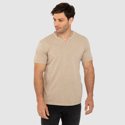 POLERA HENLEY MANGA CORTA