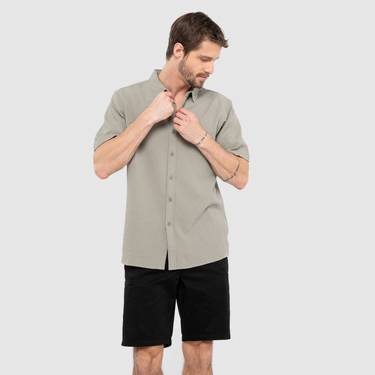 CAMISA WRINKLE MANGA CORTA