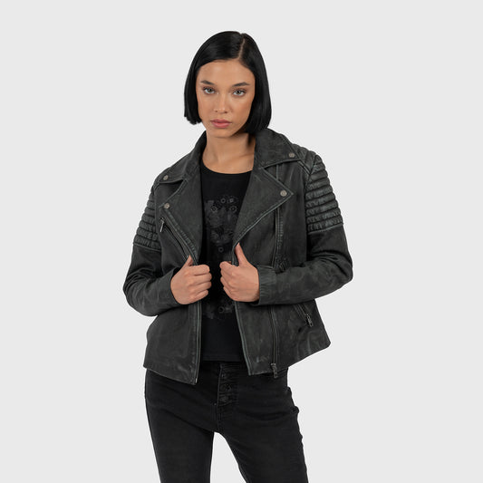 CHAQUETA WASH LEATHER WOMEN
