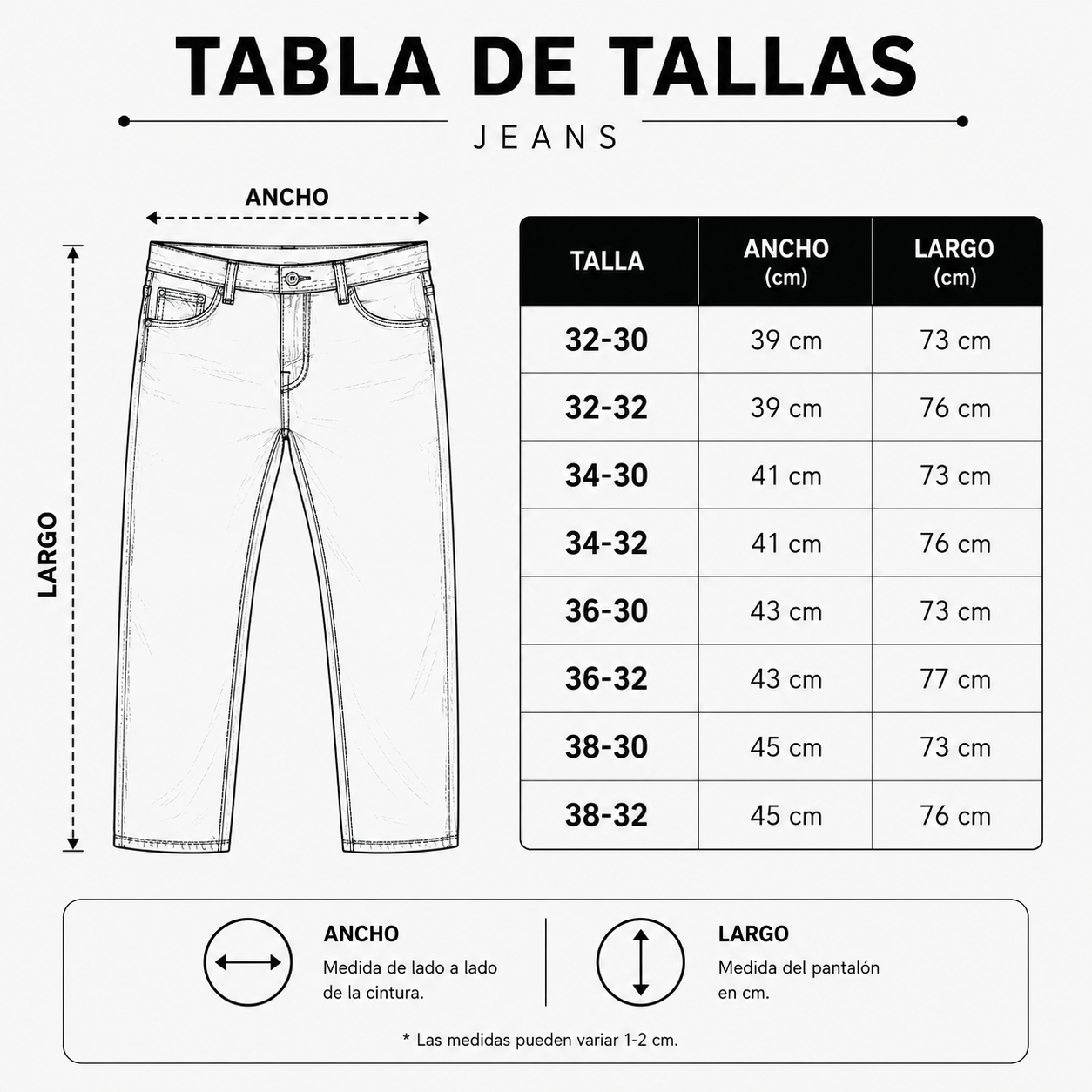 Guía de tallas